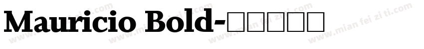 Mauricio Bold字体转换